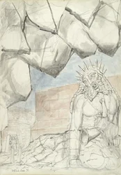 La plainte du géant Nimrod, illustration de la Divine Comédie de Dante Alighieri, 1824-27